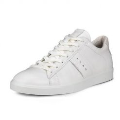 Buty do chodzenia damskie Ecco Sneaker Street Lite. Białe obuwie sportowe damskie ECCO, z materiału, bez zapięcia, trekkingowe. Za 703.00 zł.