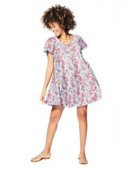 Aller Simplement Sukienka w kolorze błękitno-czerwonym rozmiar: 34/36. Czerwone sukienki damskie Aller Simplement, bez wzorów, klasyczne, bez ramiączek. Za 43.99 zł.