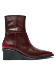 Vagabond Shoemakers Botki Aino 5829-018-47 Czerwony. Czerwone botki damskie Vagabond Shoemakers, ze skóry, bez obcasa, na koturnie, bez zapięcia. Za 419.99 zł.