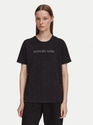 MICHAEL Michael Kors T-Shirt MT6524Y97J Czarny Regular Fit. Czarne t-shirty damskie MICHAEL Michael Kors, xs, bez wzorów, z bawełny, bez kołnierzyka. Za 429.99 zł.