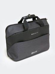 Torba na laptopa unisex szaro-czarna HH574048 906. Czarne torebki klasyczne damskie Big Star, z materiału, bez dodatków. Za 159.99 zł.
