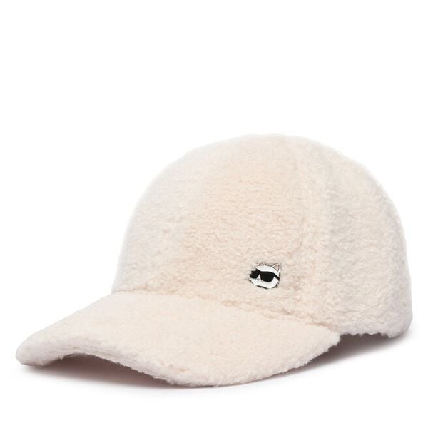 Czapka z daszkiem KARL LAGERFELD. Białe czapki z daszkiem damskie KARL LAGERFELD, bez wzorów. Za 339.99 zł.