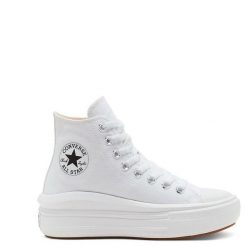 Trampki damskie Converse Chuck Taylor All Star Move Platform Hi. Białe trampki damskie Converse, bez wzorów, z materiału, bez zapięcia. Za 259.99 zł.