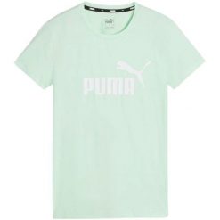 T-shirt Damski Logo Essential. Zielone t-shirty damskie Puma, s, bez wzorów, bez kołnierzyka. Za 128.99 zł.