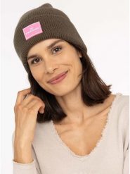 Zwillingsherz Czapka "Zwillingsherz" w kolorze khaki rozmiar: onesize. Brązowe czapki damskie Zwillingsherz, bez wzorów, z materiału. Za 158.10 zł.