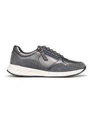 Geox Sneakersy "Bulmya" w kolorze antracytowym rozmiar: 39. Czarne obuwie sportowe damskie Geox, z materiału, bez zapięcia. Za 255.95 zł.