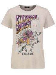 Sublevel Koszulka w kolorze kremowym rozmiar: XS. Brązowe bluzki damskie Sublevel, xs, bez wzorów, z bawełny, bez kołnierzyka, bez ramiączek. Za 35.10 zł.