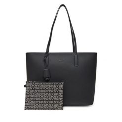 Torebka DKNY. Czarne shopper bag DKNY, bez dodatków. Za 719.99 zł.