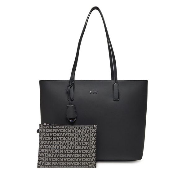 Torebka DKNY. Czarne shopper bag DKNY, bez wzorów, bez dodatków. Za 719.99 zł.