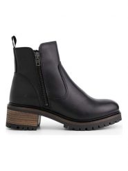 Mysa Skórzane botki "Ivy" w kolorze czarnym rozmiar: 38. Czarne botki damskie mysa, z materiału, bez obcasa, bez zapięcia. Za 223.46 zł.