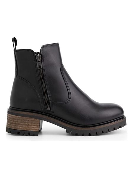 Mysa Skórzane botki "Ivy" w kolorze czarnym rozmiar: 38. Czarne botki damskie mysa, z materiału, bez obcasa, bez zapięcia. Za 223.46 zł.