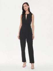 Rinascimento Kombinezon CFC0118335003 Czarny Regular Fit. Czarne sukienki damskie Rinascimento, bez wzorów, z syntetyku, bez ramiączek. Za 349.99 zł.