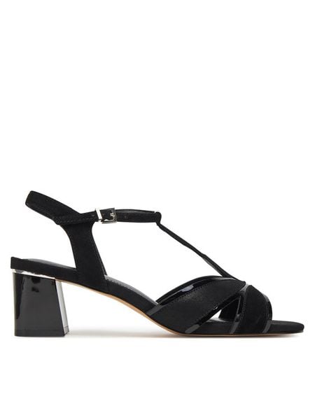 Lasocki Sandały WYL3454-13Z Czarny. Czarne sandały damskie Lasocki, bez wzorów, ze skóry, bez obcasa, na słupku, bez zapięcia. Za 229.99 zł.