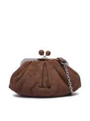 Weekend Max Mara Torebka Kavalois 2625516014 Brązowy ciemny. Brązowe torebki wieczorowe damskie Weekend Max Mara, bez wzorów, ze skóry, bez dodatków. Za 1,239.00 zł.