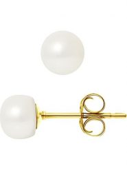 Pearline Kolczyki-wkrętki z perłami w kolorze białym rozmiar: onesize. Białe kolczyki damskie Pearline, z perłą, złote. Za 208.99 zł.
