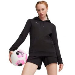 Damska Bluza Z Kapturem Team Goal Casual. Czarne bluzy damskie Puma, m, bez wzorów, z bawełny, z kapturem. Za 240.00 zł.