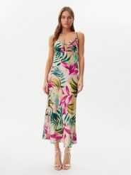 Guess Sukienka codzienna W5GK85 WH9C2 Zielony Regular Fit. Zielone sukienki damskie Guess, z aplikacjami, z syntetyku, bez ramiączek. Za 469.99 zł.