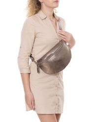 Lia Biassoni Skórzana saszetka "Scaffaiolo" w kolorze beżowym - 31 x 20 x 1 cm rozmiar: onesize. Brązowe nerki i saszetki damskie Lia Biassoni, bez wzorów, z materiału. Za 173.99 zł.