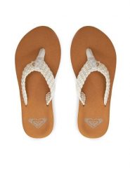 Roxy Japonki ARJL101166 Écru. Klapki damskie Roxy, bez wzorów, z materiału, bez obcasa, bez zapięcia. Za 79.99 zł.