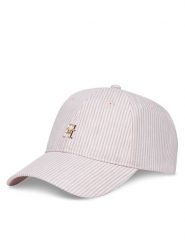 Tommy Hilfiger Czapka z daszkiem Premiu Beach AW0AW17141 Różowy. Czerwone czapki z daszkiem damskie Tommy Hilfiger, bez wzorów, ze lnu. Za 119.99 zł.