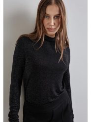 Street One Sweter w kolorze czarnym rozmiar: 34. Czarne swetry klasyczne damskie Street One, s, z wiskozy, bez kołnierzyka. Za 61.46 zł.