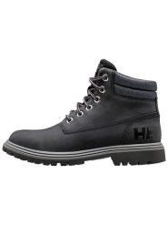 Helly Hansen Skórzane botki "Fremont" w kolorze czarnym rozmiar: 38. Czarne botki damskie Helly Hansen, z materiału, bez obcasa, bez zapięcia. Za 343.41 zł.