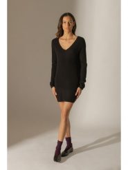 Perfect Cashmere Kaszmirowa sukienka dzianinowa "Garmouth" w kolorze czarnym rozmiar: S. Czarne sukienki damskie Perfect Cashmere, bez wzorów, z dzianiny, bez ramiączek. Za 322.90 zł.