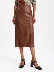 BGN Spódnica w kolorze jasnobrązowym rozmiar: 40. Brązowe spódnice damskie BGN, na co dzień, bez wzorów, midi. Za 97.95 zł.