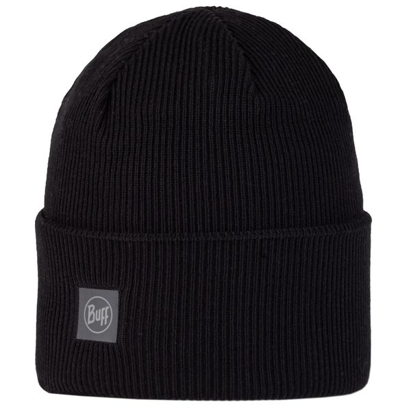 Czapka dla dorosłych Crossknit Beanie. Czarne czapki damskie Buff, bez wzorów, z materiału. Za 129.99 zł.