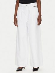 KARL LAGERFELD Jeansy A2W10158 Biały Wide Leg. Białe jeansy damskie KARL LAGERFELD. Za 449.99 zł.