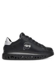 KARL LAGERFELD Sneakersy KL64525 Czarny. Czarne obuwie sportowe damskie KARL LAGERFELD, ze skóry, bez zapięcia. Za 619.99 zł.