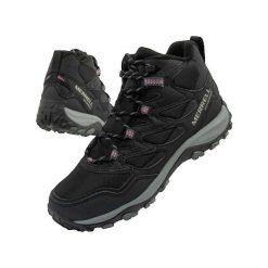 Buty trekkingowe Merrell West Rim Sport Thermo Mid WP czarne. Czarne obuwie trekkingowe damskie Merrell, z polaru, bez zapięcia. Za 447.90 zł.