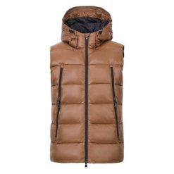 Damska kurtka bez rękawów HV Polo Vicky. Brązowe kurtki damskie HV POLO, bez wzorów, z puchu, bez kaptura. W wyprzedaży za 518.00 zł.