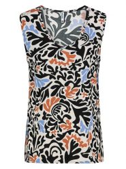 Sublevel Bluzka w kolorze czarno-pomarańczowym rozmiar: M. Czarne bluzki damskie Sublevel, m, bez wzorów, z wiskozy, bez kołnierzyka, bez ramiączek. Za 43.99 zł.