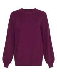 MOSS COPENHAGEN Sweter w kolorze fioletowym rozmiar: XS/S. Różowe swetry klasyczne damskie Moss Copenhagen, s, bez kołnierzyka. Za 179.22 zł.
