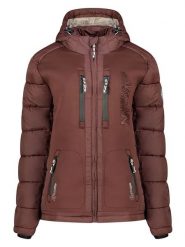 Geographical Norway Kurtka zimowa "Beachwood" w kolorze brązowym rozmiar: M. Brązowe kurtki damskie Geographical Norway, na zimę, m, z aplikacjami, z puchu, bez kaptura. Za 279.11 zł.