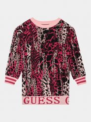 Guess Sukienka dzianinowa J3BK04 Z3AH0 Różowy Regular Fit. Czerwone sukienki dziewczęce Guess, z aplikacjami, z dzianiny, bez ramiączek, proste. Za 159.99 zł.