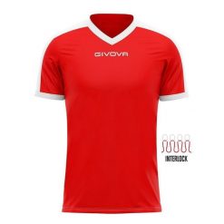 Koszulka piłkarska dla dorosłych Givova Revolution Interlock. Białe bluzki damskie Givova, xl, bez wzorów, z poliesteru, sportowe, bez kołnierzyka, bez ramiączek. Za 34.00 zł.