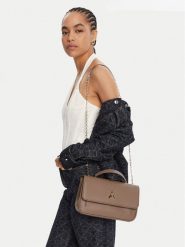 Patrizia Pepe Torebka 8B0228/L001-B744 Brązowy. Brązowe torebki klasyczne damskie Patrizia Pepe, ze skóry, bez dodatków. Za 869.99 zł.