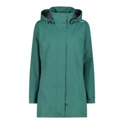 Płaszcz damski turystyczne CMP 39X6646. Zielone płaszcze damskie CMP, s, bez wzorów, bez kaptura. Za 340.00 zł.
