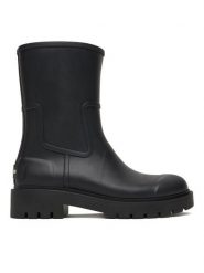 Calvin Klein Jeans Kalosze Mid Rainboot YW0YW02004 Czarny. Czarne kalosze damskie Calvin Klein Jeans, bez wzorów, z gumy. Za 419.99 zł.