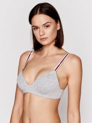 Tommy Hilfiger Biustonosz bezfiszbinowy Lighty Lined UW0UW02413 Szary. Szare biustonosze Tommy Hilfiger, bez wzorów, z bawełny. Za 119.99 zł.