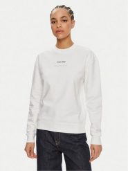 Calvin Klein Bluza Multi Logo K20K207216 Biały Regular Fit. Białe bluzy damskie Calvin Klein, xl, bez wzorów, z bawełny, bez kaptura. Za 319.99 zł.