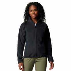 Bluza polarowa damska Columbia Benton Springs Full Zip rozpinana. Czarne bluzy damskie Columbia, bez wzorów, z polaru, bez kaptura. Za 194.99 zł.