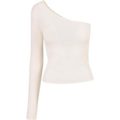 Asymetryczny Koszulka z długim rękawem duże rozmiary damskae Koszulka Urban Clas. Białe koszulki sportowe damskie Urban Classics, bez wzorów, bez ramiączek. Za 109.50 zł.