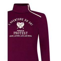 Bluza damska Protest Holker. Fioletowe bluzy damskie Protest, m, bez wzorów, z materiału, bez kaptura. Za 252.50 zł.