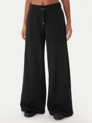 Juicy Couture Spodnie dresowe Annen JCWBJ225320 Czarny Wide Leg. Czarne spodnie dresowe damskie Juicy Couture, m, bez wzorów, z dresówki. Za 349.99 zł.