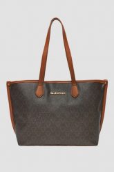 VALENTINO Brązowa damska shopperka Lady Re. Brązowe shopper bag Valentino by Mario Valentino, ze skóry ekologicznej, bez dodatków. W wyprzedaży za 670.99 zł.