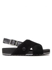Timberland Sandały Malibu Waves Basic X Trap TB0A41KQ0151 Czarny. Czarne sandały damskie Timberland, bez wzorów, ze skóry, bez obcasa, na płaskiej podeszwie, bez zapięcia. Za 249.99 zł.