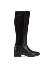 Geox Kozaki D Felicity D D16G1D 043JZ C9999 Czarny. Czarne kozaki damskie Geox, ze skóry, bez obcasa, na płaskiej podeszwie, bez zapięcia. Za 619.99 zł.